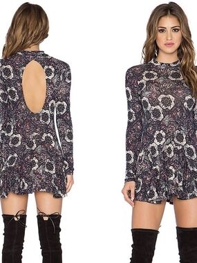 Free People Annabelle Printed Tunic Mini Dress